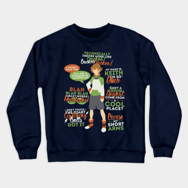 Pidge Quotes Crewneck Sweatshirt by ZeroKara